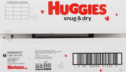 Huggies Size 1 Diapers, Snug & Dry Newborn Diapers, Size 1 (8-14 lbs), 38 Count, Packaging May Vary BoosterCity