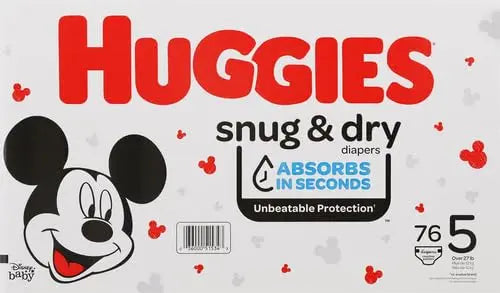 Huggies Size 1 Diapers, Snug & Dry Newborn Diapers, Size 1 (8-14 lbs), 38 Count, Packaging May Vary BoosterCity