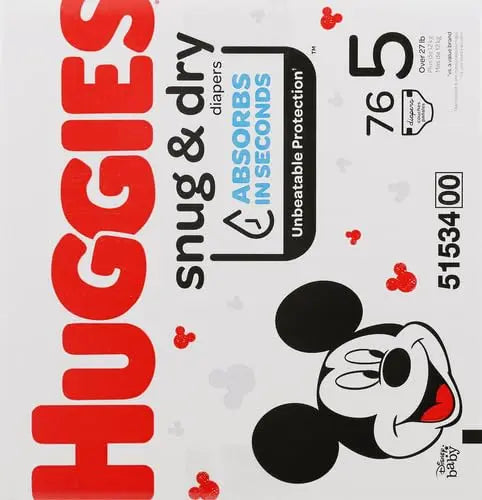 Huggies Size 1 Diapers, Snug & Dry Newborn Diapers, Size 1 (8-14 lbs), 38 Count, Packaging May Vary BoosterCity