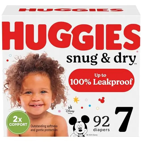 Huggies Size 1 Diapers, Snug & Dry Newborn Diapers, Size 1 (8-14 lbs), 38 Count, Packaging May Vary BoosterCity