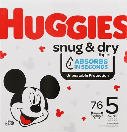 Huggies Size 1 Diapers, Snug & Dry Newborn Diapers, Size 1 (8-14 lbs), 38 Count, Packaging May Vary BoosterCity