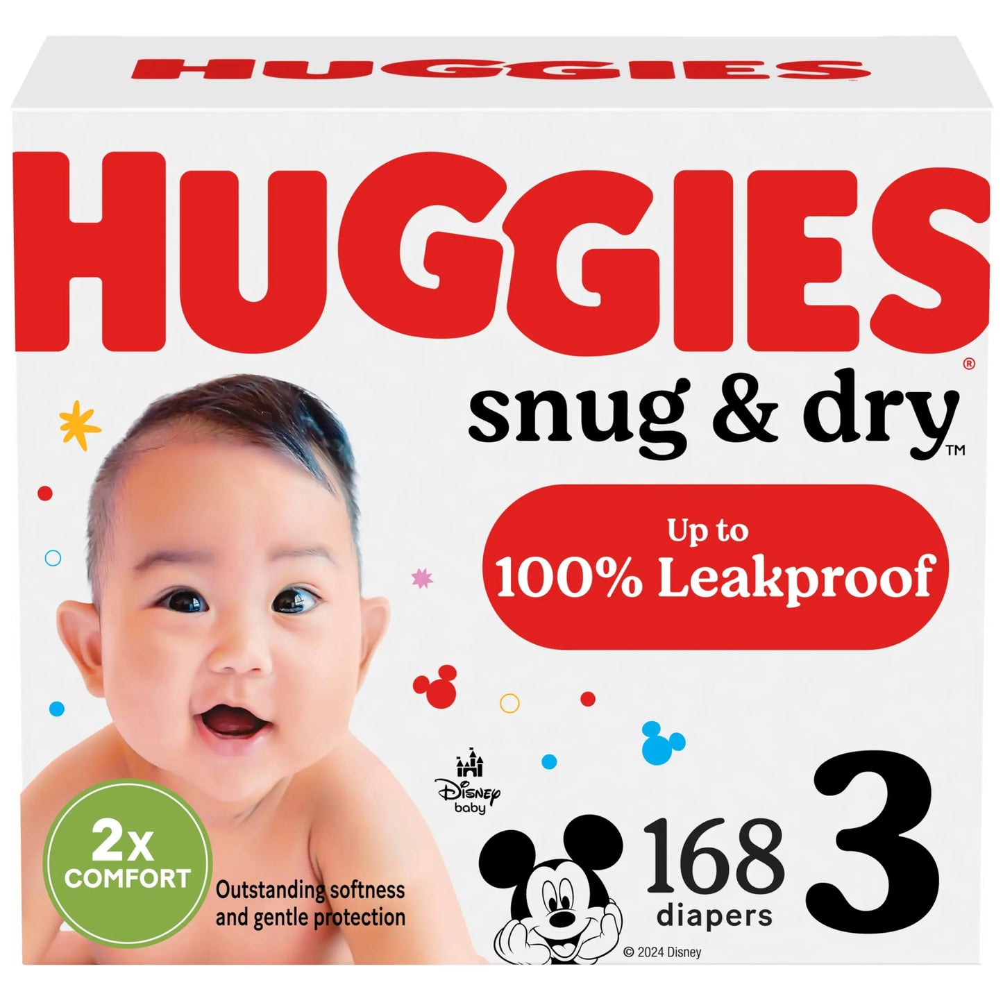 Huggies Size 1 Diapers, Snug & Dry Newborn Diapers, Size 1 (8-14 lbs), 38 Count, Packaging May Vary BoosterCity