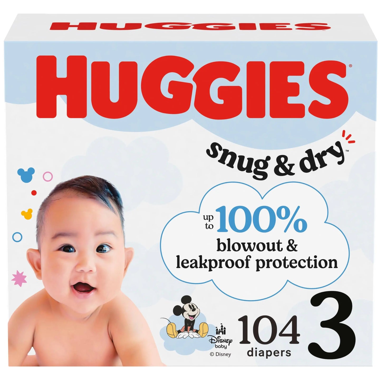 Huggies Size 1 Diapers, Snug & Dry Newborn Diapers, Size 1 (8-14 lbs), 38 Count, Packaging May Vary BoosterCity