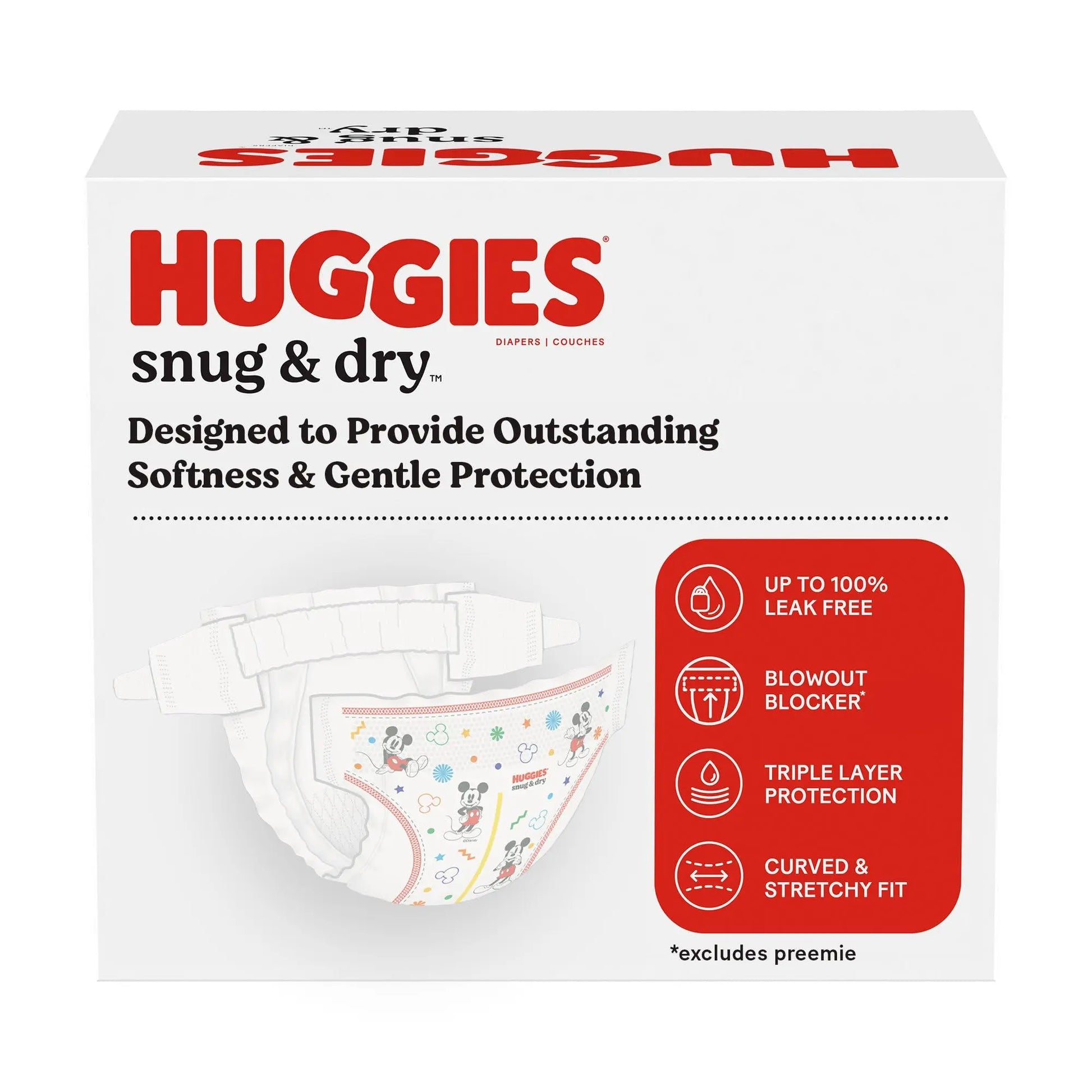 Huggies Size 1 Diapers, Snug & Dry Newborn Diapers, Size 1 (8-14 lbs), 38 Count, Packaging May Vary BoosterCity