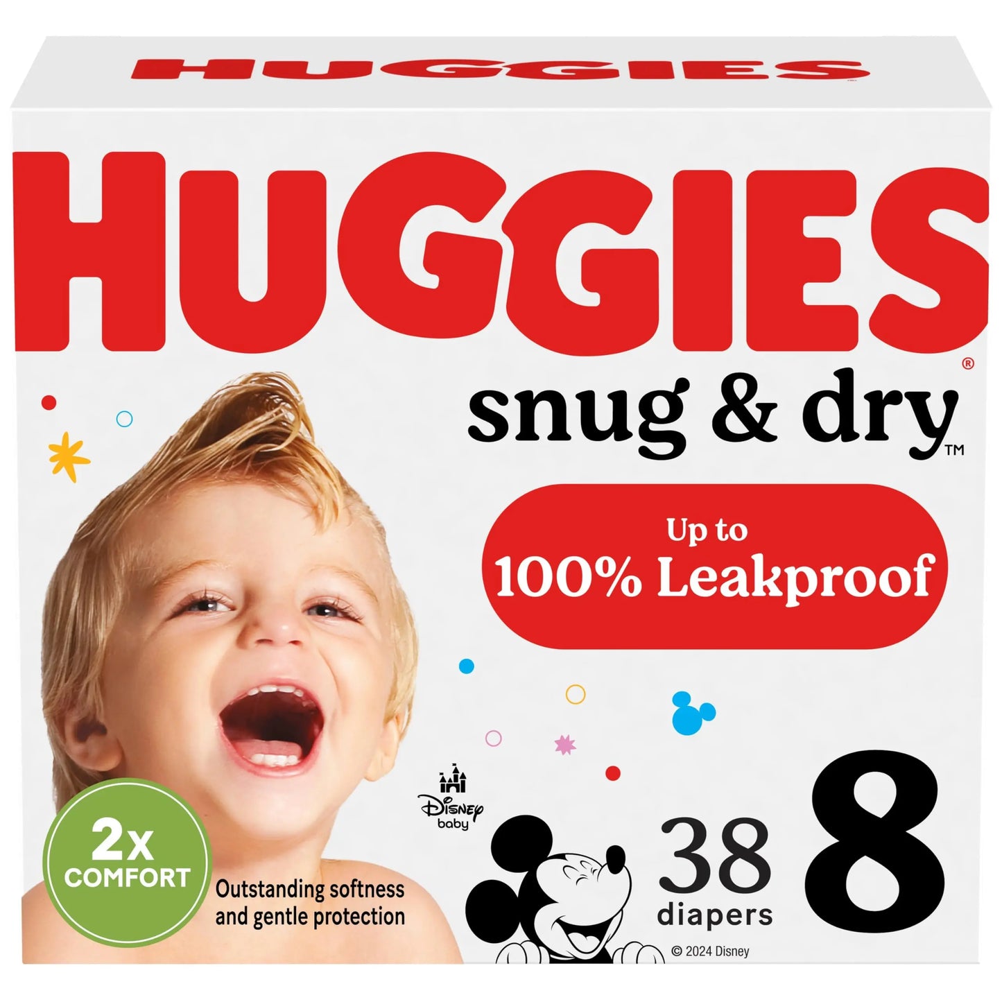 Huggies Size 1 Diapers, Snug & Dry Newborn Diapers, Size 1 (8-14 lbs), 38 Count, Packaging May Vary BoosterCity