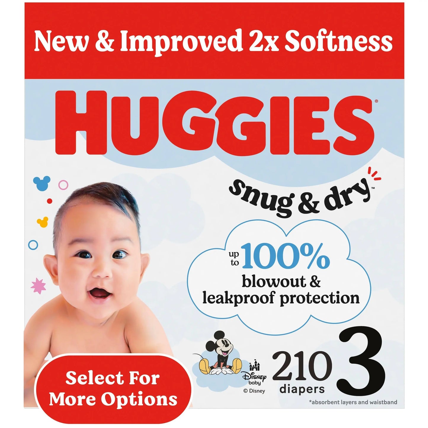 Huggies Size 1 Diapers, Snug & Dry Newborn Diapers, Size 1 (8-14 lbs), 38 Count, Packaging May Vary BoosterCity