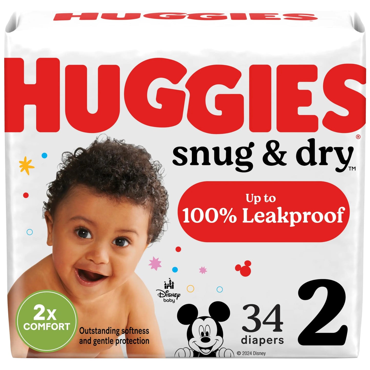 Huggies Size 1 Diapers, Snug & Dry Newborn Diapers, Size 1 (8-14 lbs), 38 Count, Packaging May Vary BoosterCity