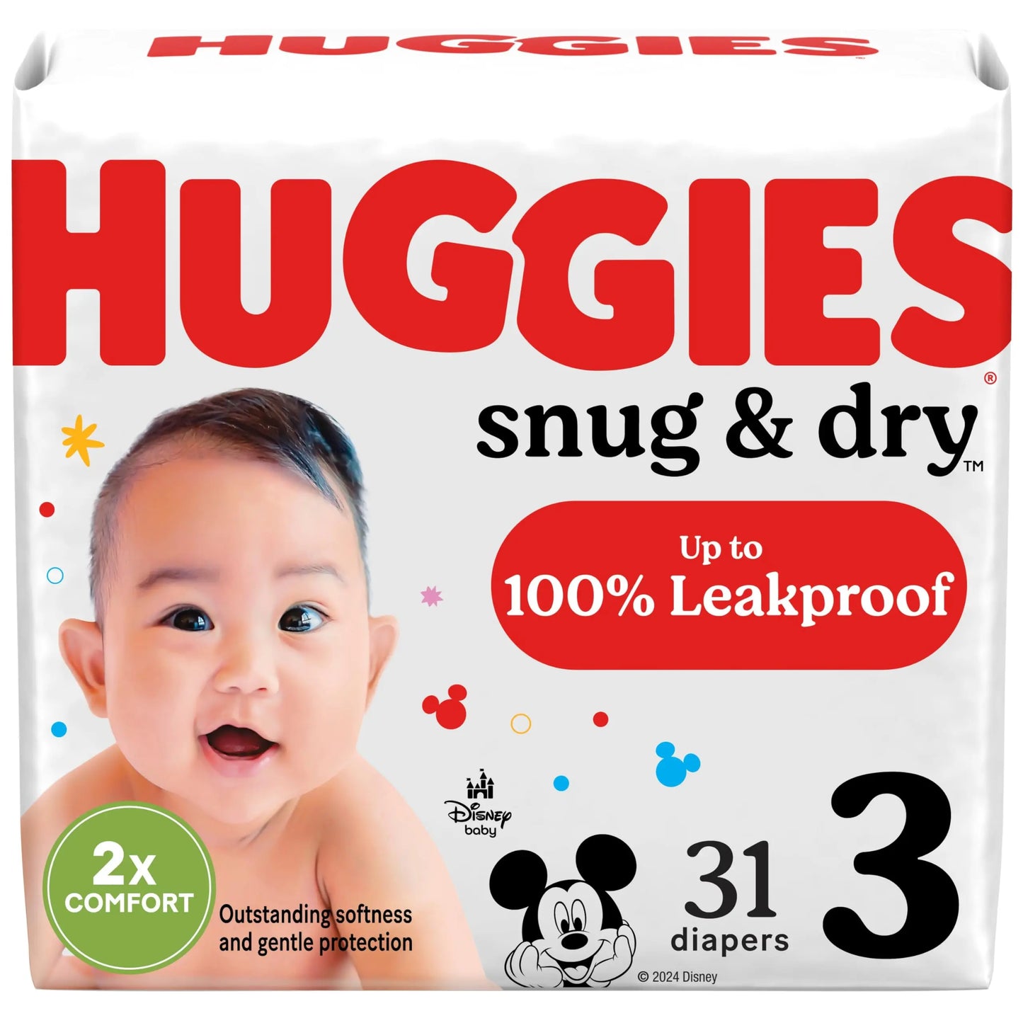 Huggies Size 1 Diapers, Snug & Dry Newborn Diapers, Size 1 (8-14 lbs), 38 Count, Packaging May Vary BoosterCity