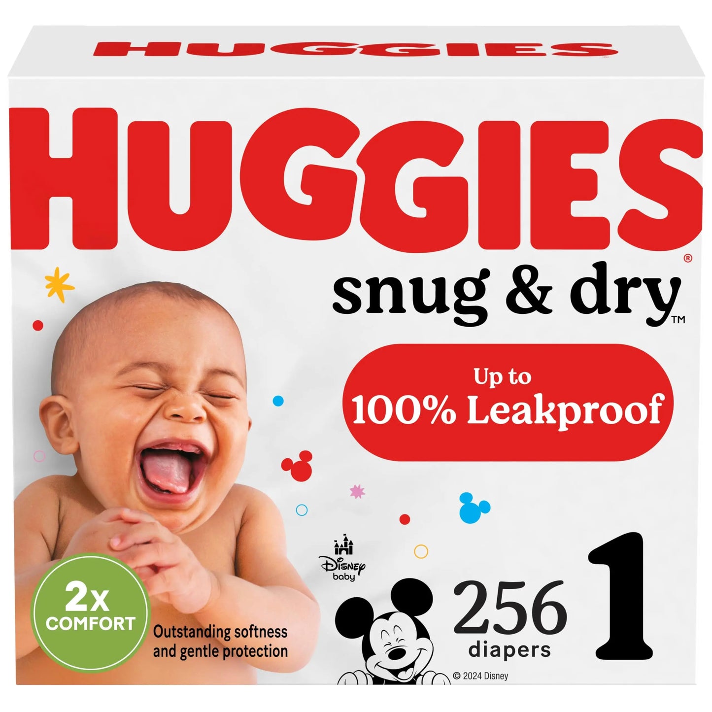 Huggies Size 1 Diapers, Snug & Dry Newborn Diapers, Size 1 (8-14 lbs), 38 Count, Packaging May Vary BoosterCity