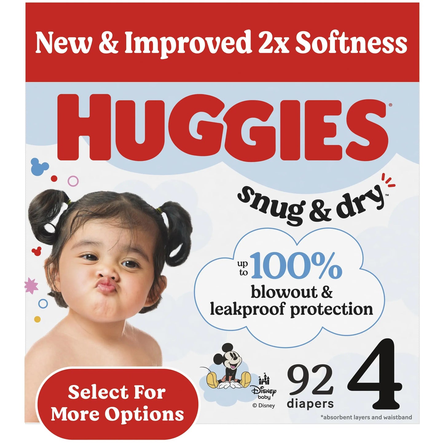 Huggies Size 1 Diapers, Snug & Dry Newborn Diapers, Size 1 (8-14 lbs), 38 Count, Packaging May Vary BoosterCity