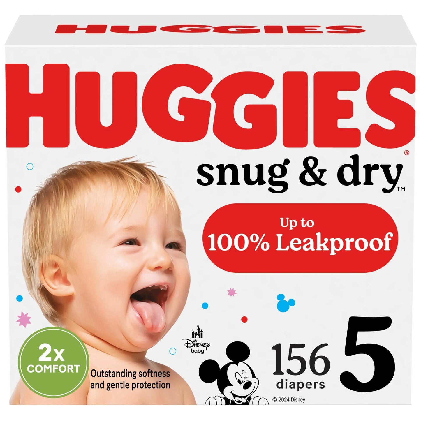 Huggies Size 1 Diapers, Snug & Dry Newborn Diapers, Size 1 (8-14 lbs), 38 Count, Packaging May Vary BoosterCity