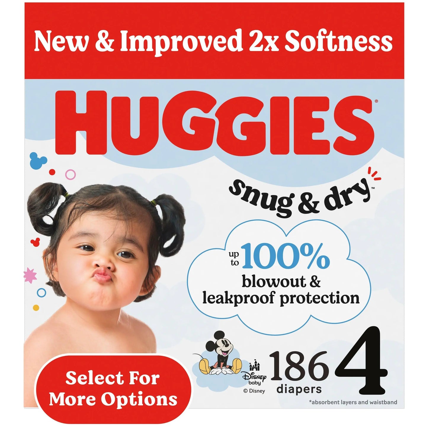 Huggies Size 1 Diapers, Snug & Dry Newborn Diapers, Size 1 (8-14 lbs), 38 Count, Packaging May Vary BoosterCity