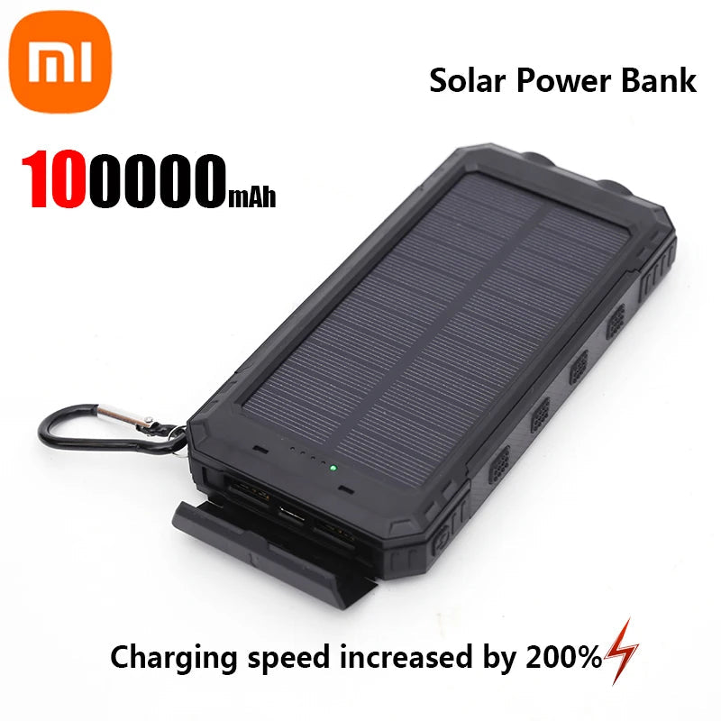 Xiaomi 200000mAh Solar Power Bank Portable Large Capacity Charger Compatible with IOS Android USB-A and USB-C Fast Charging BoosterCity