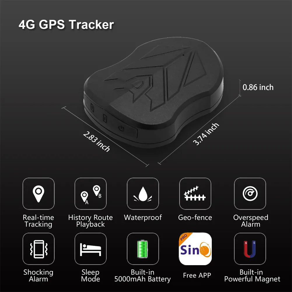 SinoTrack Magnet 4G Waterproof Car GPS Tracker ST-905/ST-915 Vehicle Locator Long Standby 10000mAH Battery with free APP BoosterCity