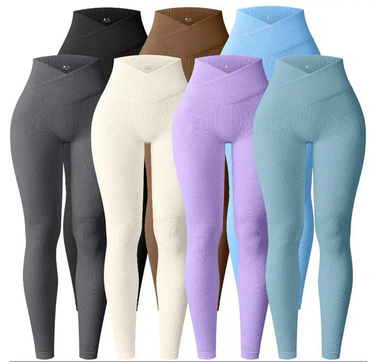 OQQ Hot Selling V Waist Fitness Pants Buttock Lifting Women Workout Leggings BoosterCity