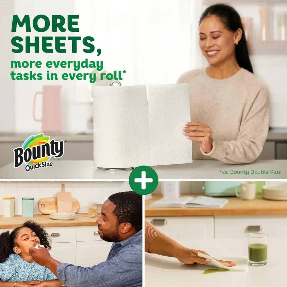 Quick-Size Paper Towels, White, 16 Family Rolls = 40 Regular Rolls BoosterCity