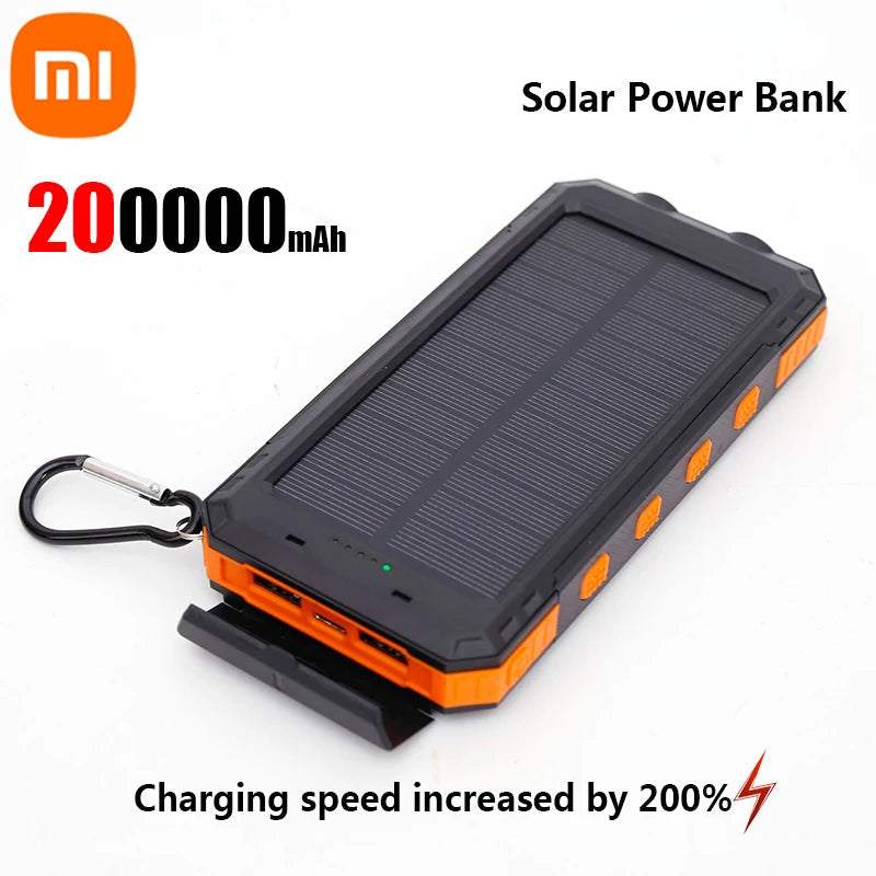 Xiaomi 200000mAh Solar Power Bank Portable Large Capacity Charger Compatible with IOS Android USB-A and USB-C Fast Charging BoosterCity