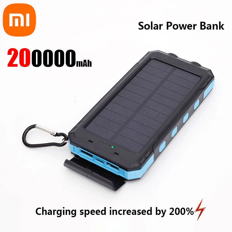 Xiaomi 200000mAh Solar Power Bank Portable Large Capacity Charger Compatible with IOS Android USB-A and USB-C Fast Charging BoosterCity