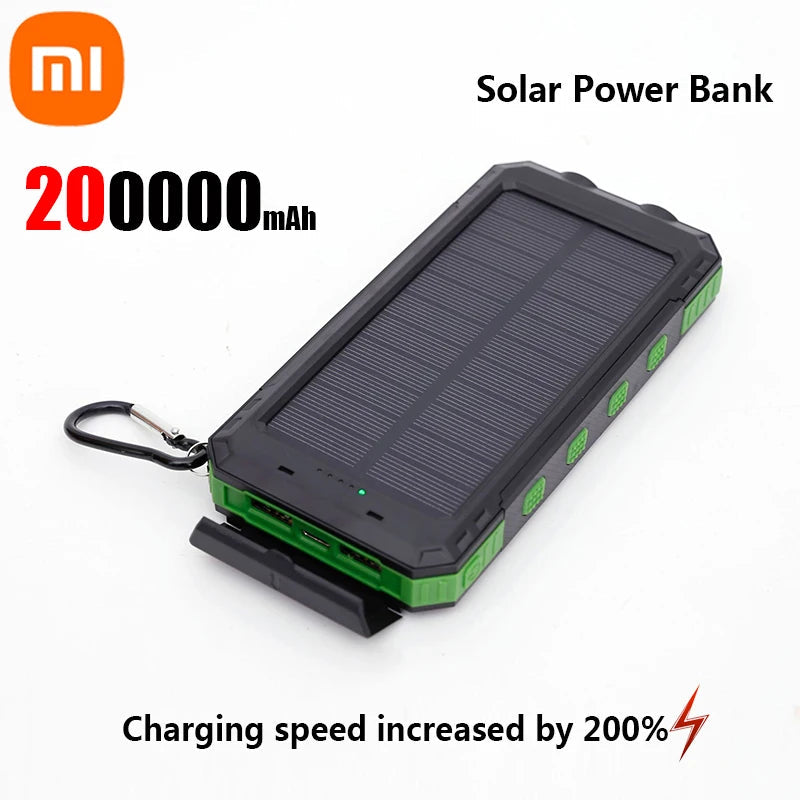 Xiaomi 200000mAh Solar Power Bank Portable Large Capacity Charger Compatible with IOS Android USB-A and USB-C Fast Charging BoosterCity